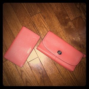 Coach wallet with checkbook insert